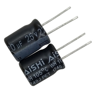 20只25V220uf艾华8*11铝电解电容器AISHI主板NB滤波维修通用130度