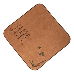 中式禅意棉麻茶巾茶桌吸水毛巾茶布垫布茶台茶具配件