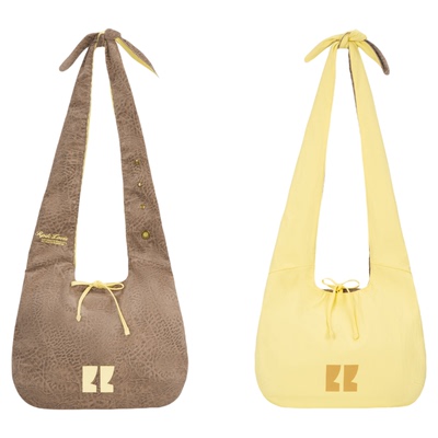 【杨超越同款】RPDCLaVie「甜心部落」绑结双面流浪包波点单肩包