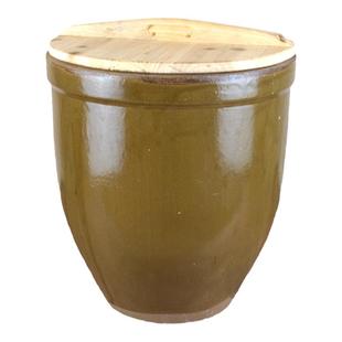 老式土陶中式家用储水缸陶瓷米缸腌菜下酱复古耐高温造景养鱼带盖