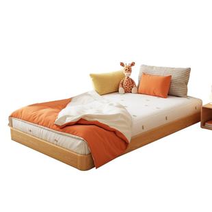 儿童床全实木蒙氏地台无床头公主女孩卧室小男孩1米5悬浮地板单人