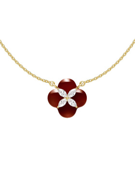 【自营】HEFANG Jewelry/何方珠宝柿柿如意耳环项链 520礼物礼盒