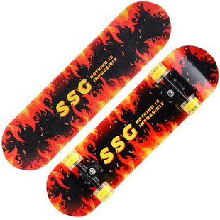 滑板王一博同款成人儿童高中生专业版双翘青少年男女生初学者四轮