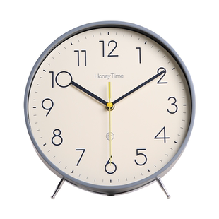 静音时钟摆台式座钟家用客厅摆放式钟表桌面闹钟老人专用简约台钟