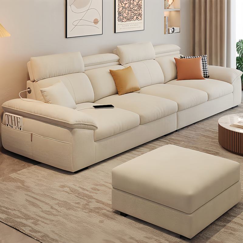 2025新款棉麻沙发客厅现代简约绒布艺沙发大小户型直排沙发可拆洗