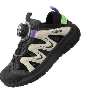 左西男童运动鞋儿童鞋子2026秋冬新款纽扣机能防滑耐磨跑步鞋休闲