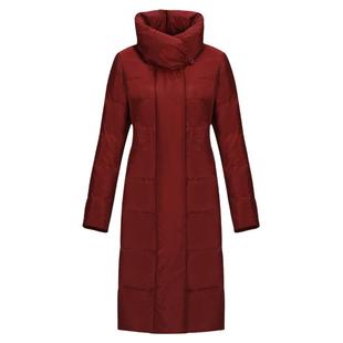 [轻暖羽绒]LIANGNUO靓诺白鸭绒羽绒服女中长款大码外套女LY19454A