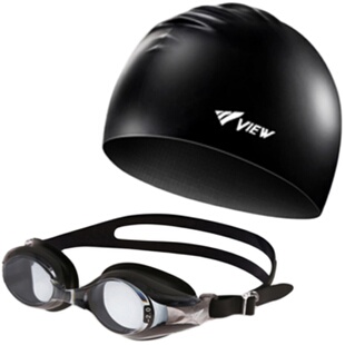 TABATA近视泳镜高度数日本VIEW原装进口高清防水防雾1000度游泳镜