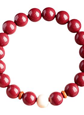 朱砂猛犸象牙桶珠手串