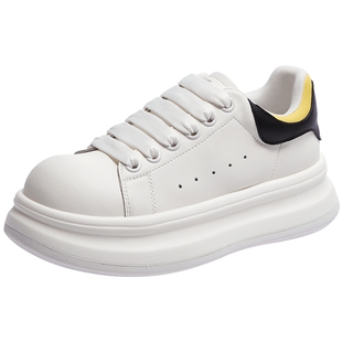 骆驼户外休闲鞋2026春季新款女款加绒圆头休闲板鞋厚底小白鞋男鞋