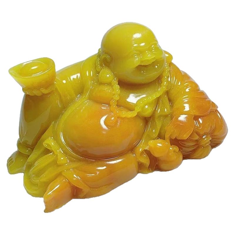 黄龙玉笑佛摆件玉石弥勒佛