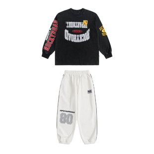 ROCKYROAD童装街舞演出服酷帅嘻哈炸街hiphop潮服爵士舞蹈表演服