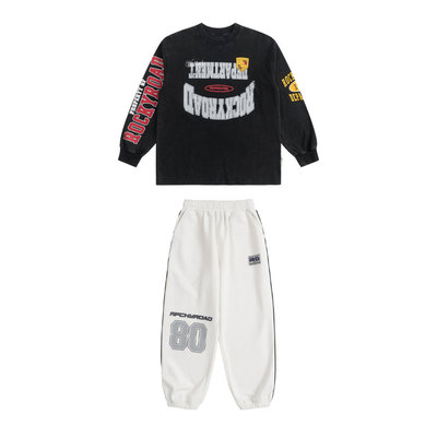 ROCKYROAD童装街舞演出服酷帅嘻哈炸街hiphop潮服爵士舞蹈表演服