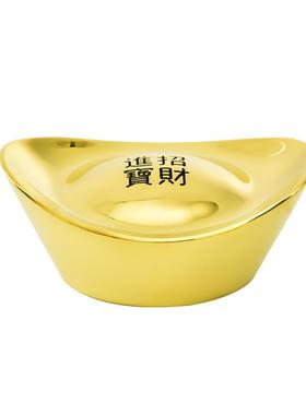 众盟黄铜亮面桌面装饰元宝