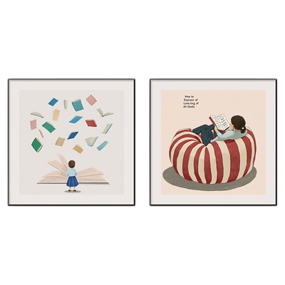 儿童房男孩女孩装饰画