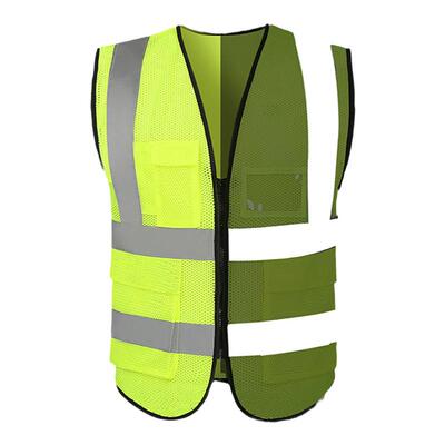 红绿灯网格透气反光背心施工