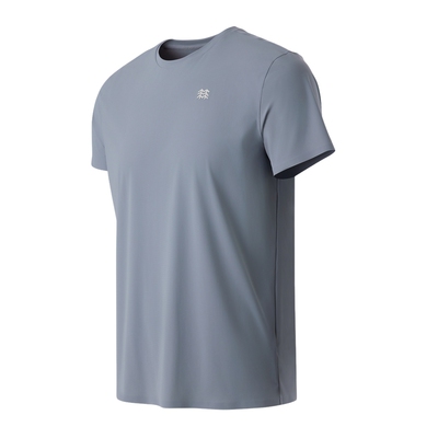KOLON SPORT可隆户外休闲衣抗菌接触凉感UPF40+冷黑圆领短袖T恤