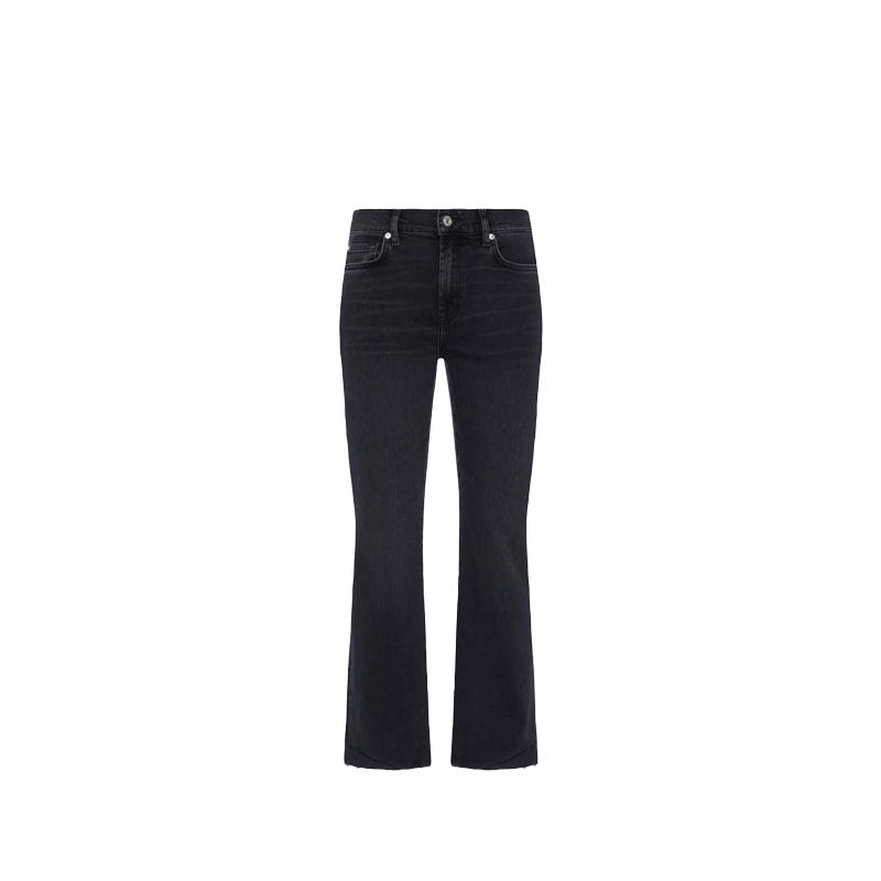 7 For All Mankind女25早春新品时尚磨边微喇叭九分牛仔裤BOOTCUT