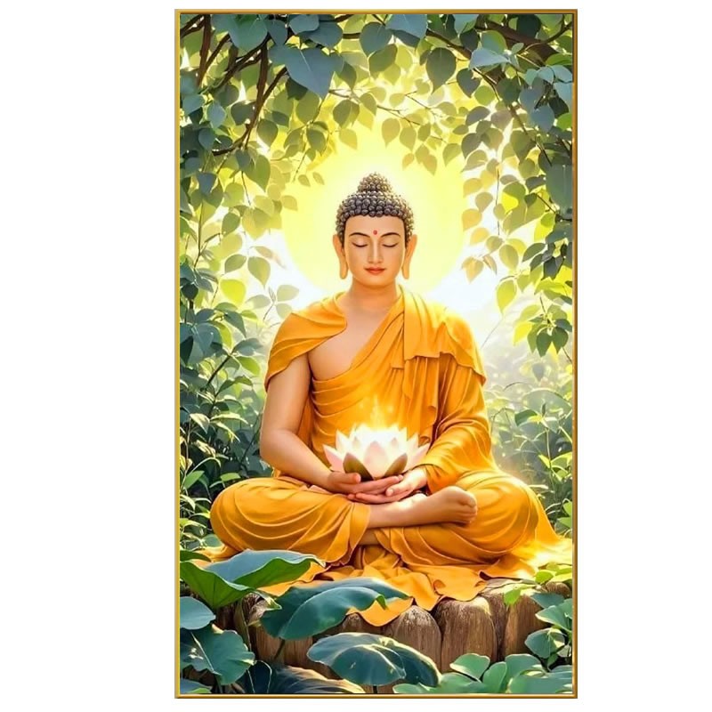 5d菩提树释迦牟尼钻石画方钻满钻2026新款点贴钻十字绣阿弥陀佛像