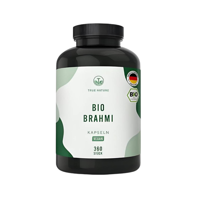 德国代购直邮TRUE NATURE有机Brahmi 巴康明 婆罗米胶囊记忆360粒
