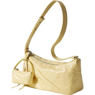 DREA BASAA半山山形系列小号女包单肩包褶皱大容量头层牛皮斜挎包