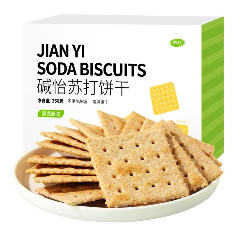 怡力碱怡苏打饼干黑麦原味无糖精未加碘盐不咸不油甜孕妇早餐食品