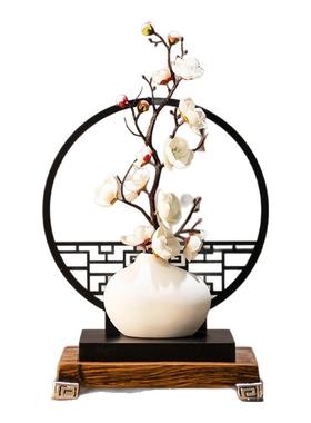 鼎吉福新中式玄关博古架装饰品