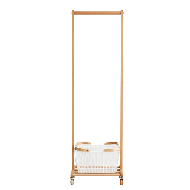 实木脏衣篓可移动落地式家用移动推车衣服收纳筐卧室脏衣篮洗衣篓