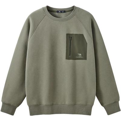 骆驼男款圆领长袖卫衣