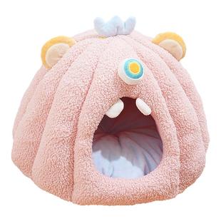 狗窝冬季保暖小型犬封闭式小怪兽安全感睡窝睡觉专用比熊泰迪猫窝