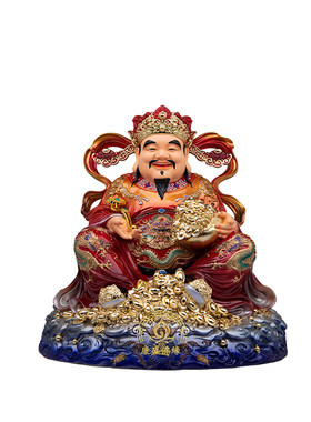 聚宝文财神爷像树脂中式招财摆件