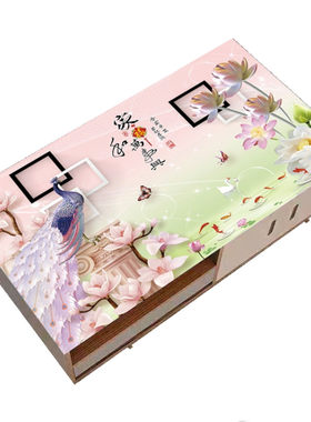 艺鸽中式水晶板防水防油桌布