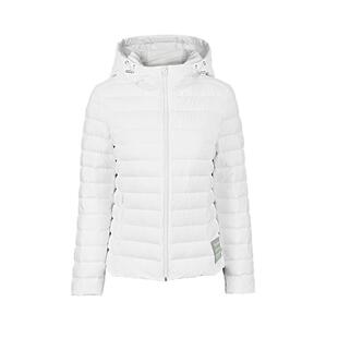 【反季清仓】sdeer圣迪奥高领连帽撞色字母短款羽绒服S21462401