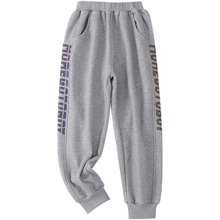 胖男童卫裤冬装2025新款男大童加厚裤子潮初中生胖男孩加绒运动裤