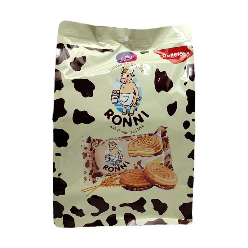 康吉俄罗斯进口炼乳味三明治饼干