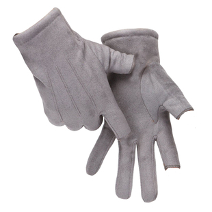 骑手手套男女冬季装备骑车加绒保暖露指漏二指快递骑行跑外卖专用