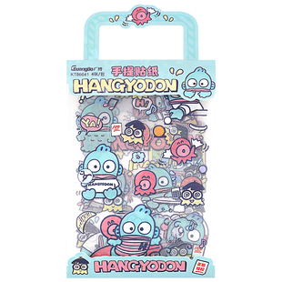 广博三丽鸥文具半人鱼周边咕卡贴纸套装手帐贴纸人鱼汉顿手账贴画贴纸女孩儿童可爱装饰随心配丑鱼DIY素材包