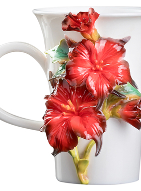 东方泥土釉下彩手工曼陀罗瓷杯