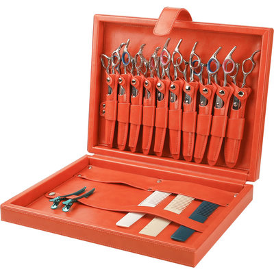 真皮美发师宠物师工具剪刀盒