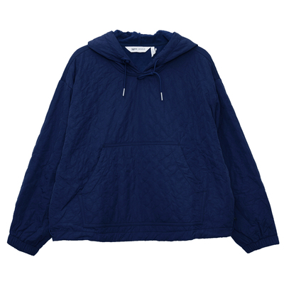 MOVEUP幻走2025冬季新款.FUN系列连帽松紧袖摇粒绒短款套头卫衣女