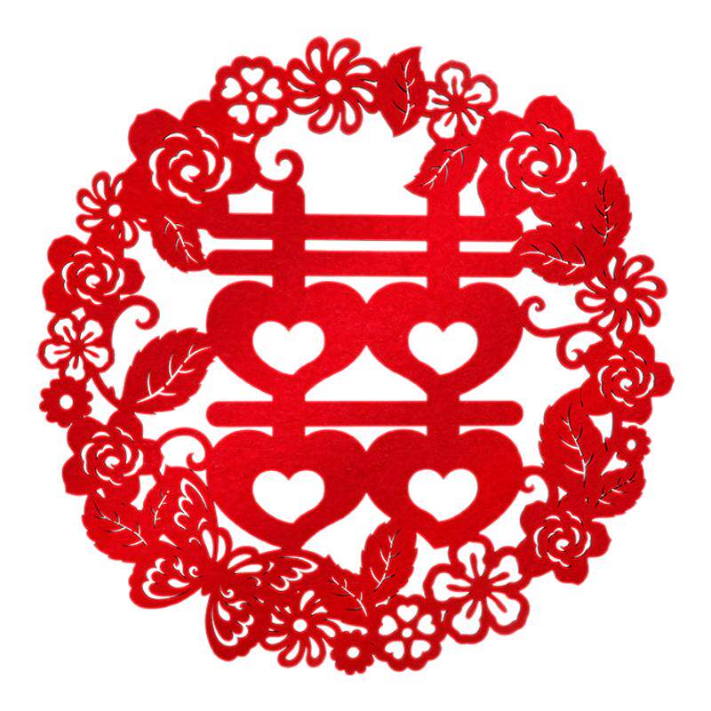 结婚喜字贴婚礼新房专用婚房房间布置装饰大门窗户囍子用品大全