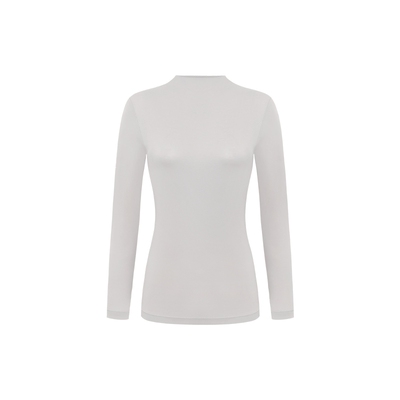 【新品】全棉时代女士长绒棉抗菌半高领长袖打底肌底衣T恤25秋冬