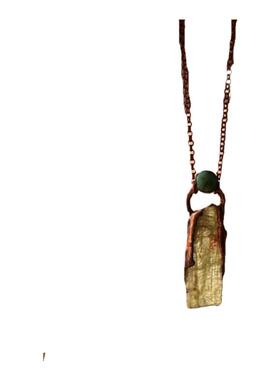 天然绿松石绿色蓝晶石项链