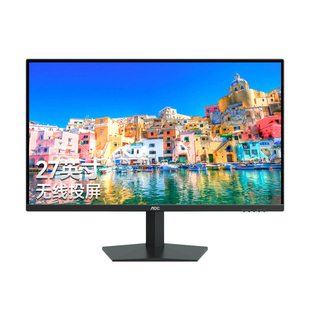 AOC智联机显示器电脑27英寸180hz电竞2K屏幕Q27V12XYE无线投屏32
