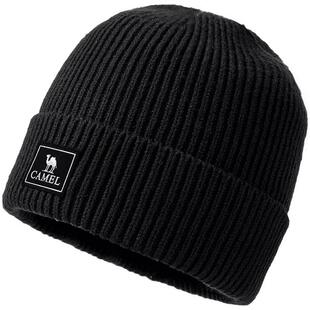 骆驼户外针织毛线帽男女东北防寒保暖冷帽护耳大头围加厚包头帽子