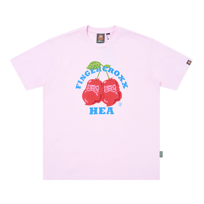 国潮醒狮樱桃短袖T恤情侣款宽松