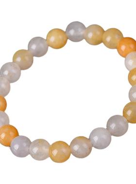 金丝玉跳色手串圆满平安女生饰品