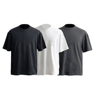 MGG 24SS/OVERSIZE夏季纯棉休闲情侣短袖宽松落肩基础打底T恤男