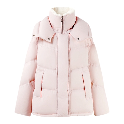 秋水伊人时尚大翻领保暖加厚羽绒服2025冬新款女90白鸭绒休闲外套