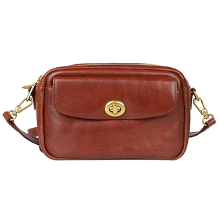 漫色复古植鞣头层牛皮小方包女真皮休闲手机包百搭通勤单肩斜挎包